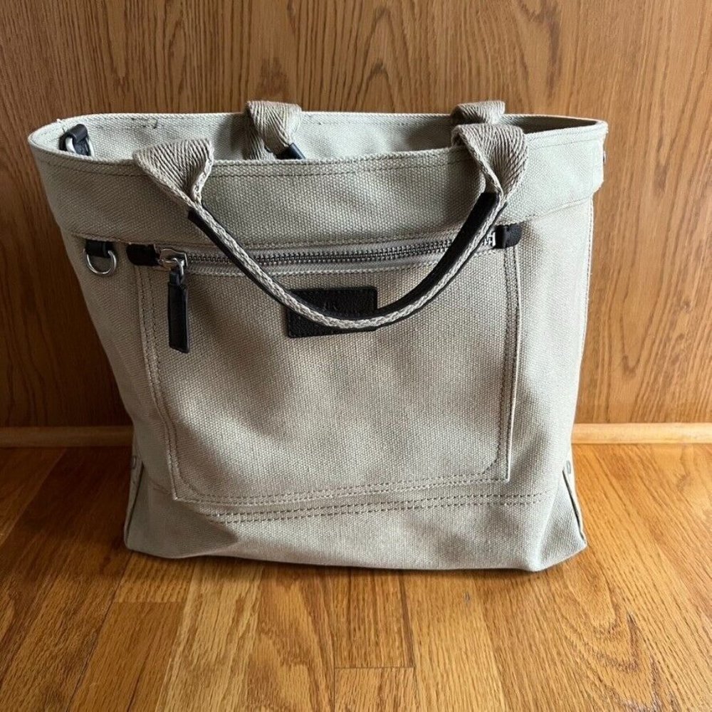 Banana‎ Republic Heavy Canvas Tote Bag Beige Large Utility Travel Carryall 22x13